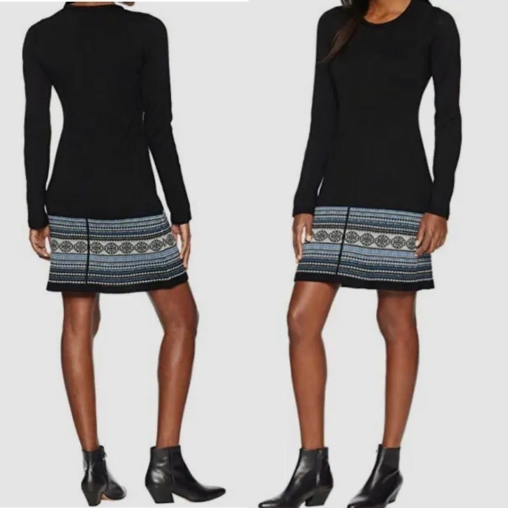 AVENTURA Black Sweater Dress Wool Blend Size Small